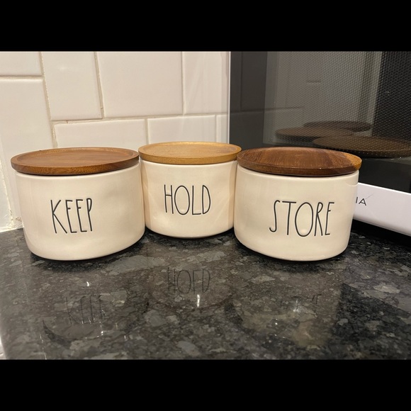 RAE DUNN KEEP HOLD STORE STACKING CANISTER NWT - Picture 2 of 4